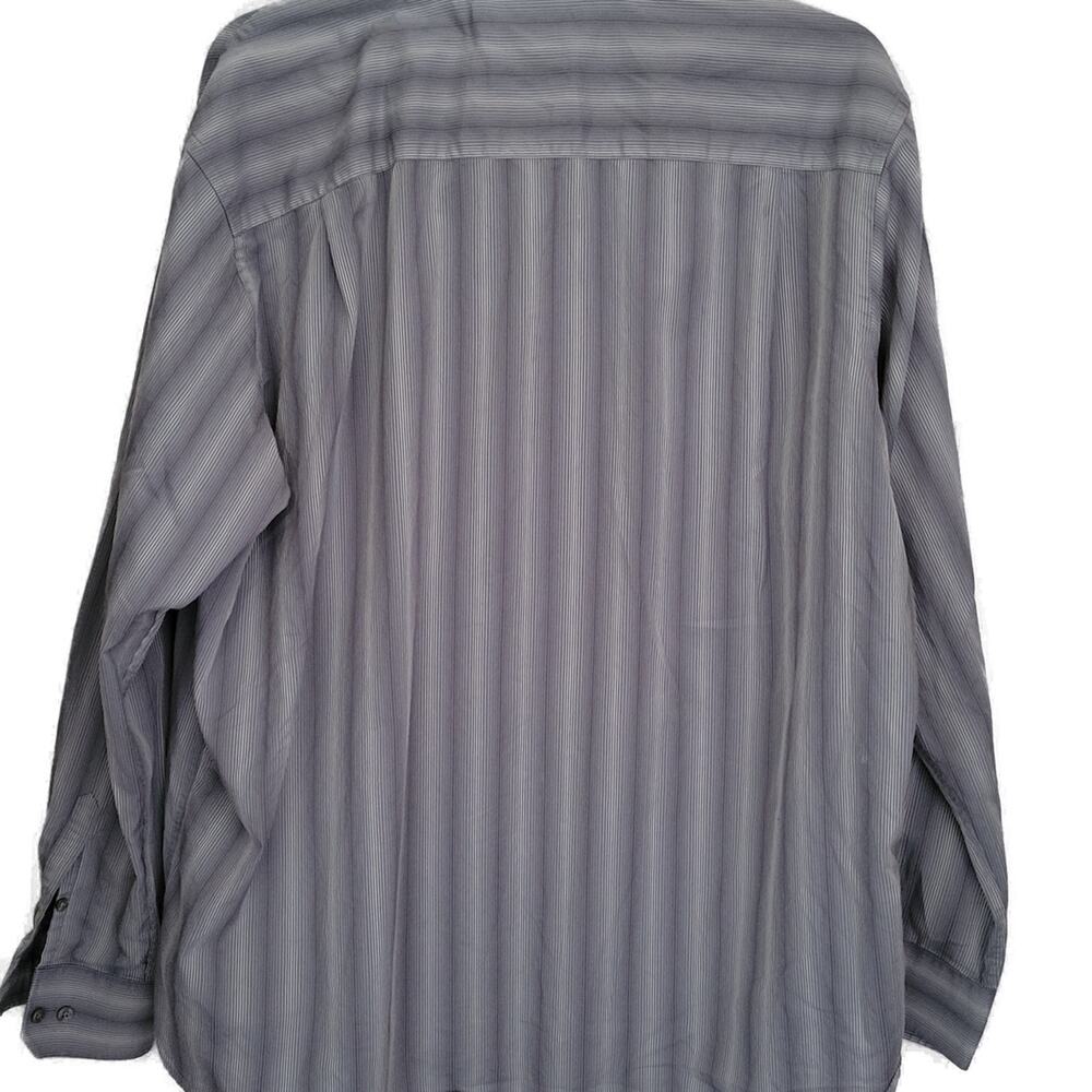 Perry Ellis Men Shirt Size XXL‎ Variegated Blues White Long Sleeve Front Button - Picture 2 of 10